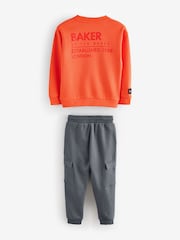 Baker by Ted Baker Sweatshirt and Cargo Joggers Set - Image 4 of 9