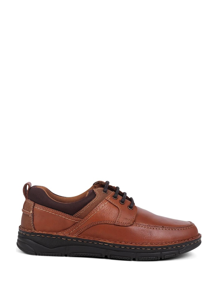 Pavers Lace-Up Leather Brown Shoes - Image 2 of 6 Pavers Lace-Up Leather Brown Shoes - Image 2 of 6