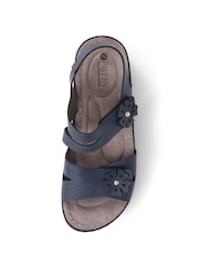 Blue - Pavers Blue Adjustable Embellished Sandals - Image 3 of 5