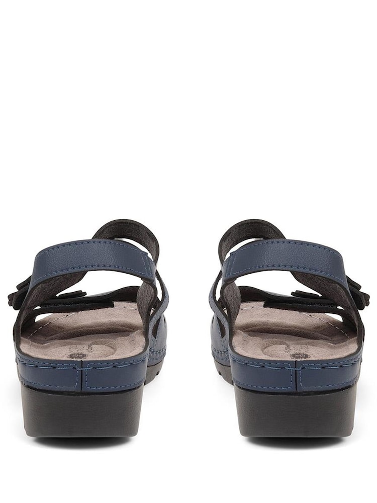 Blue - Pavers Blue Adjustable Embellished Sandals - Image 5 of 5