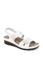 Pavers White Pavers Blue Adjustable Embellished Sandals - Image 1 of 5
