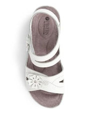Pavers White Pavers Blue Adjustable Embellished Sandals - Image 4 of 5
