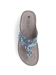 Pavers Blue Pavers Leather T Bar Black Sandals - Image 4 of 4