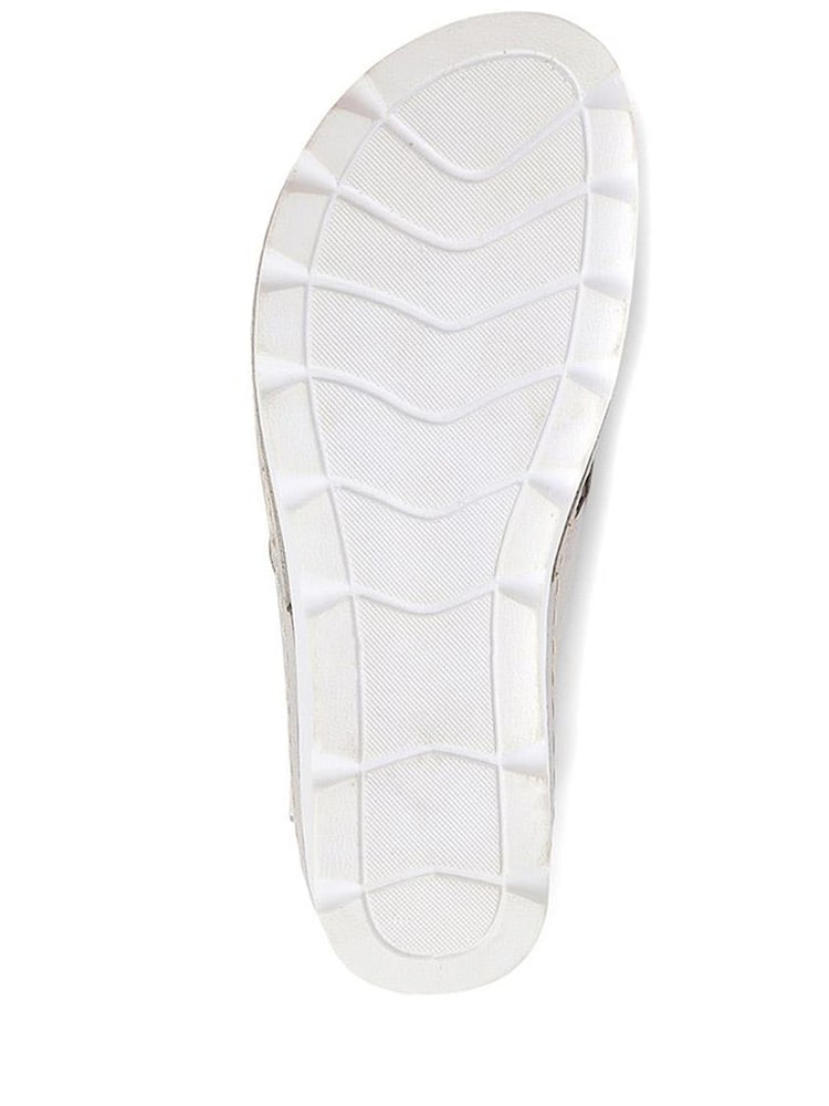Pavers Grey Pavers Embellished Toe Post Black Sandals - Image 4 of 4
