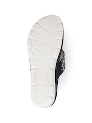 Pavers Black Pavers Leather T Bar Black Sandals - Image 5 of 5