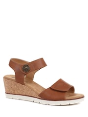 Pavers Brown Pavers Blue Adjustable Wedge Sandals - Image 2 of 5