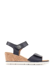 Pavers Blue Pavers Blue Adjustable Wedge Sandals - Image 1 of 5