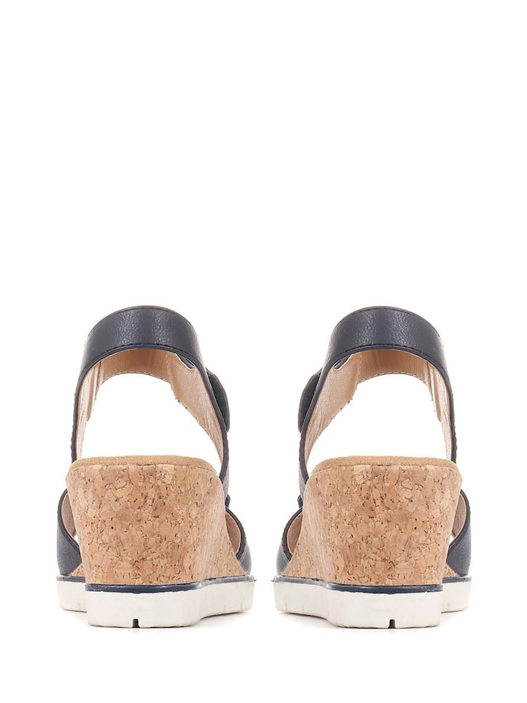Pavers Blue Pavers Blue Adjustable Wedge Sandals - Image 2 of 5
