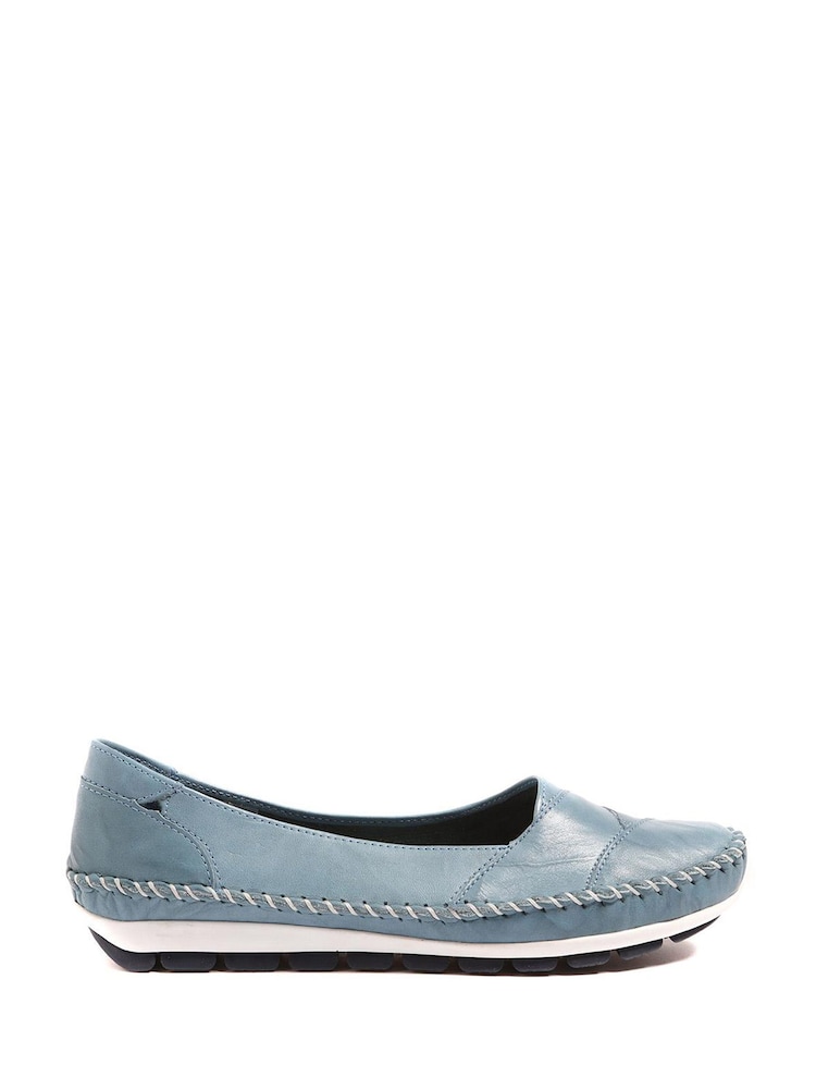 Blau - Pavers Slip On Lederschuhe Weiß - Bild 1 von 5 Blau - Pavers Slip On Lederschuhe Weiß - Bild 1 von 5