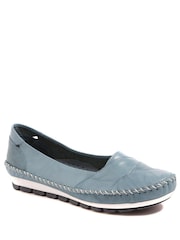 Pavers Blue Pavers Leather Slip On White Shoes - Image 3 of 5
