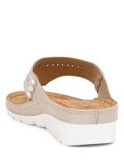 Pavers Natural Pavers Leather T Bar Black Sandals - Image 2 of 5