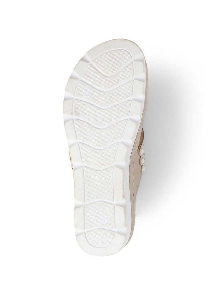 Pavers Natural Pavers Leather T Bar Black Sandals - Image 5 of 5
