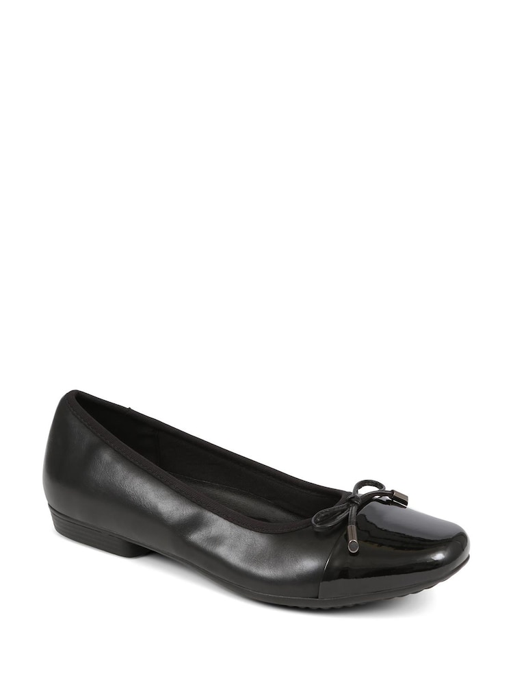 Pavers Black Ballet Pumps - Image 2 of 5
