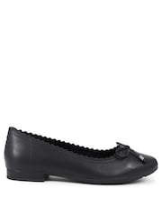 Pavers Flat Ballet Black Pumps - Image 1 of 5