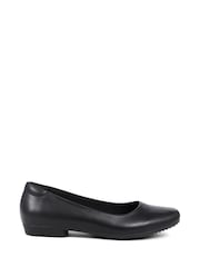 Pavers Black Pavers Pointed Toe Ballet Black Flats - Image 1 of 5