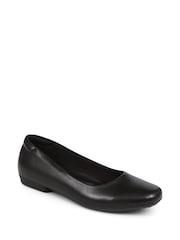 Pavers Black Pavers Pointed Toe Ballet Black Flats - Image 2 of 5