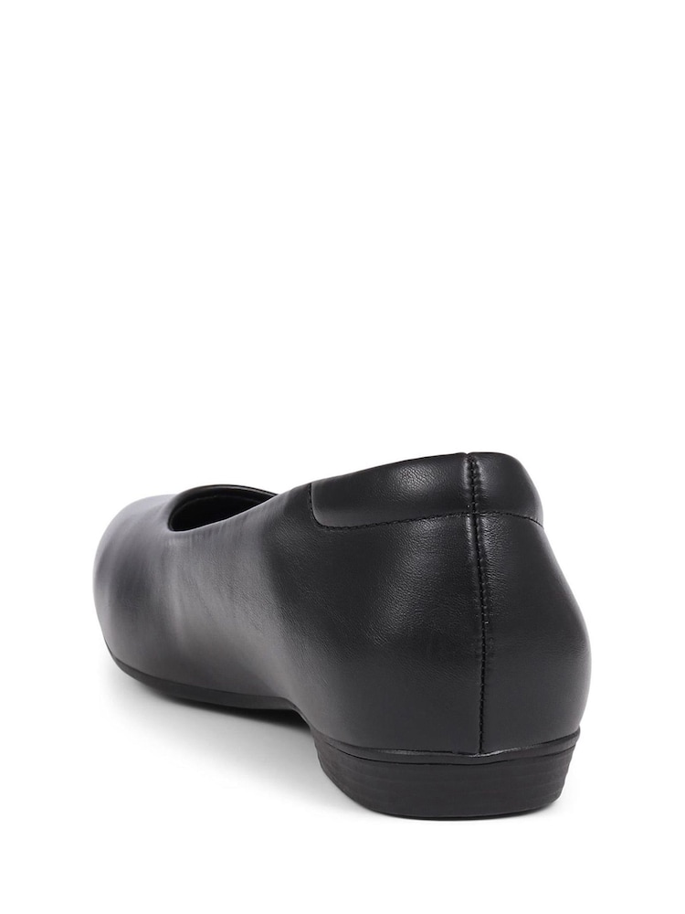 Pavers Black Pavers Pointed Toe Ballet Black Flats - Image 3 of 5