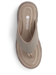 Pavers Natural Pavers Natural Casual Toe-Post Sandals - Image 3 of 5