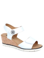 Pavers White Pavers Blue Adjustable Wedge Sandals - Image 3 of 6