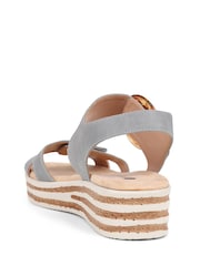 Pavers Blue Pavers Cream Touch Fasten Wedge Sandals - Image 3 of 5