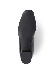 Pavers Croc Effect Patterned Court Black Shoes - Image 4 of 5