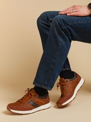 Pavers Brown Pavers Lace Up Brown Trainers - Image 1 of 6