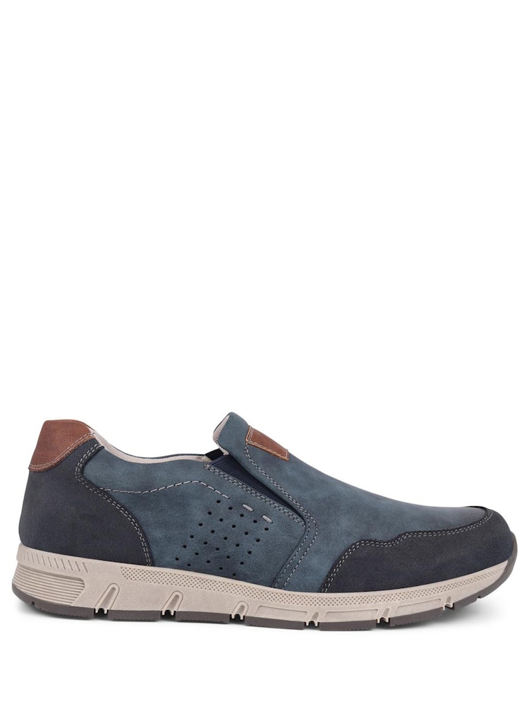 Pavers Blue Pavers Wide Fit Slip-Ons Trainers - Image 1 of 5