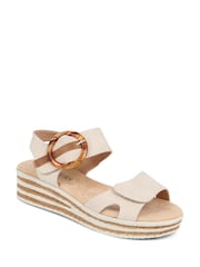 Pavers Cream Pavers Cream Touch Fasten Wedge Sandals - Image 2 of 5