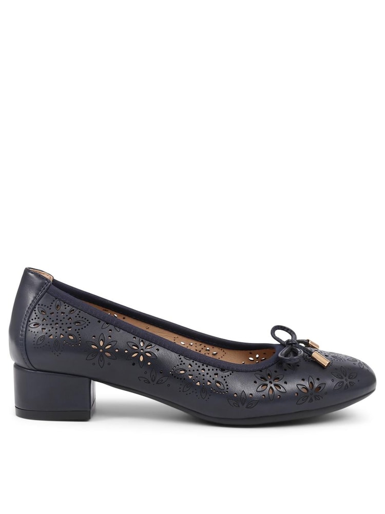 Pavers Blue Cut Out Detail Court Shoes - Image 1 of 5