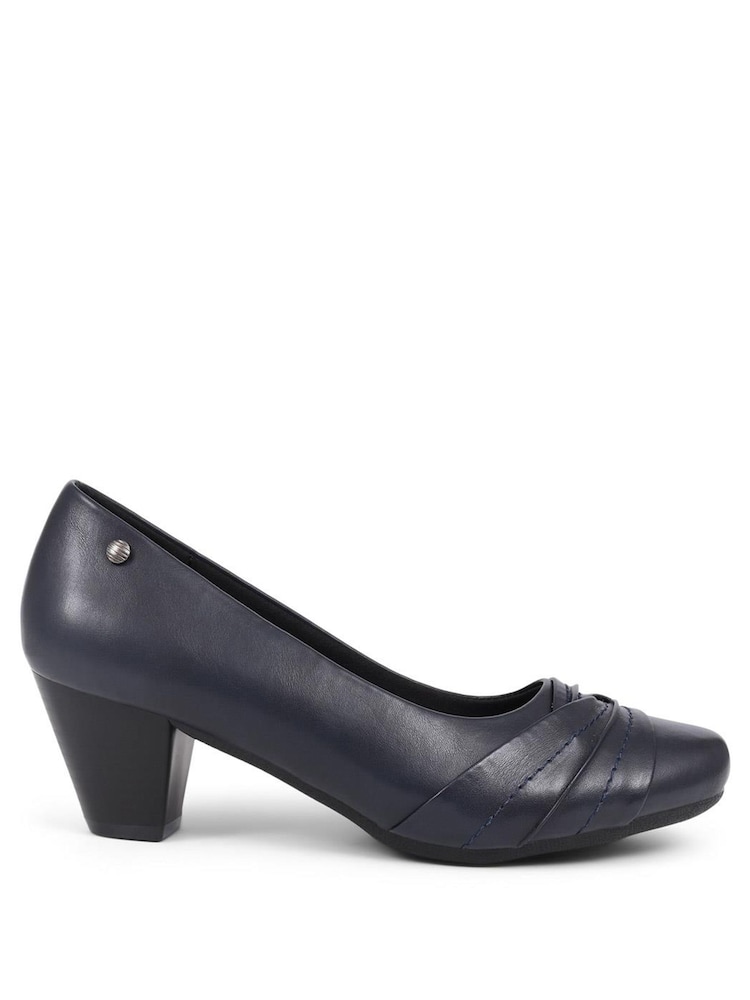 Pavers Navy Low Heeled Court Shoes - Image 1 of 5