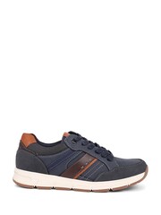 Pavers Blue Pavers Lace Up Brown Trainers - Image 1 of 5