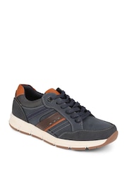 Pavers Blue Pavers Lace Up Brown Trainers - Image 2 of 5