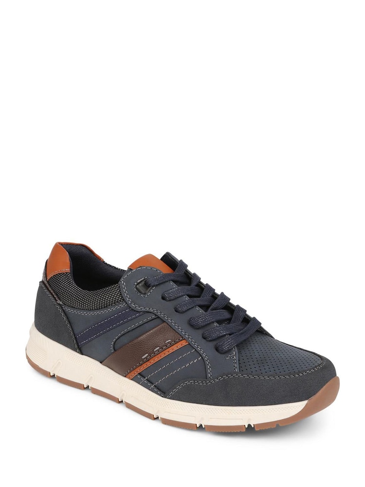 Pavers Blue Pavers Lace Up Brown Trainers - Image 2 of 5