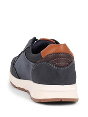 Pavers Blue Pavers Lace Up Brown Trainers - Image 3 of 5