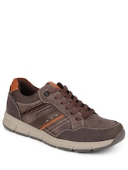 Pavers Tan Multi Pavers Lace Up Brown Trainers - Image 2 of 5