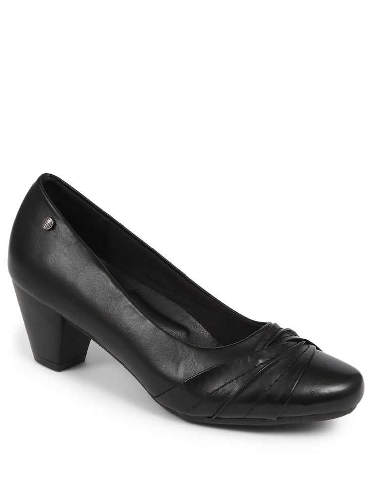 أسود - Pavers Low Heeled Court Shoes - Image 2 of 5