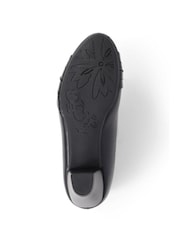 أسود - Pavers Low Heeled Court Shoes - Image 4 of 5