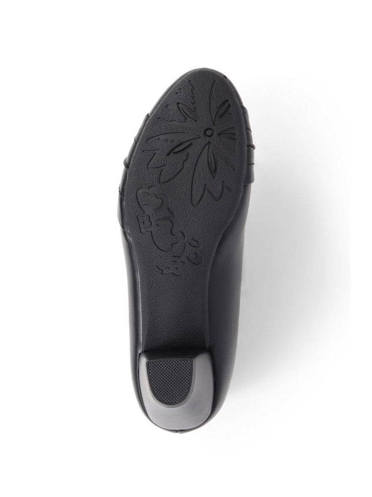أسود - Pavers Low Heeled Court Shoes - Image 4 of 5