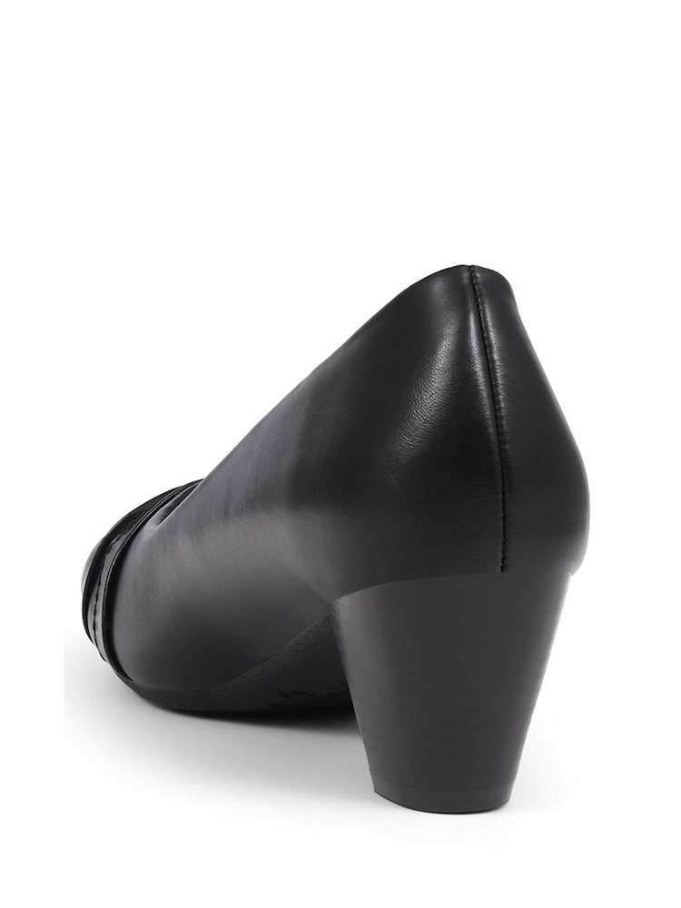 أسود - Pavers Low Heeled Court Shoes - Image 5 of 5
