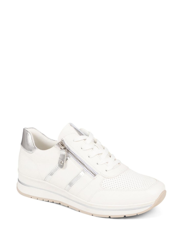 Pavers White Off Accent Trainers - Image 2 of 5
