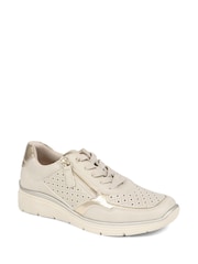 Dorado - Zapatillas de deporte con suela gruesa y doble cierre de Pavers - Imagen 3 de 5
