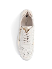 Dorado - Zapatillas de deporte con suela gruesa y doble cierre de Pavers - Imagen 4 de 5