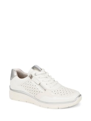 Blanco - Zapatillas de deporte con suela gruesa y doble cierre de Pavers - Imagen 2 de 5