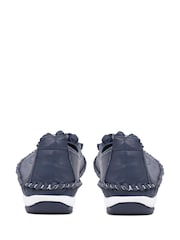 Pavers Blue Pavers Blue Floral Leather Ballet Pumps - Image 2 of 5