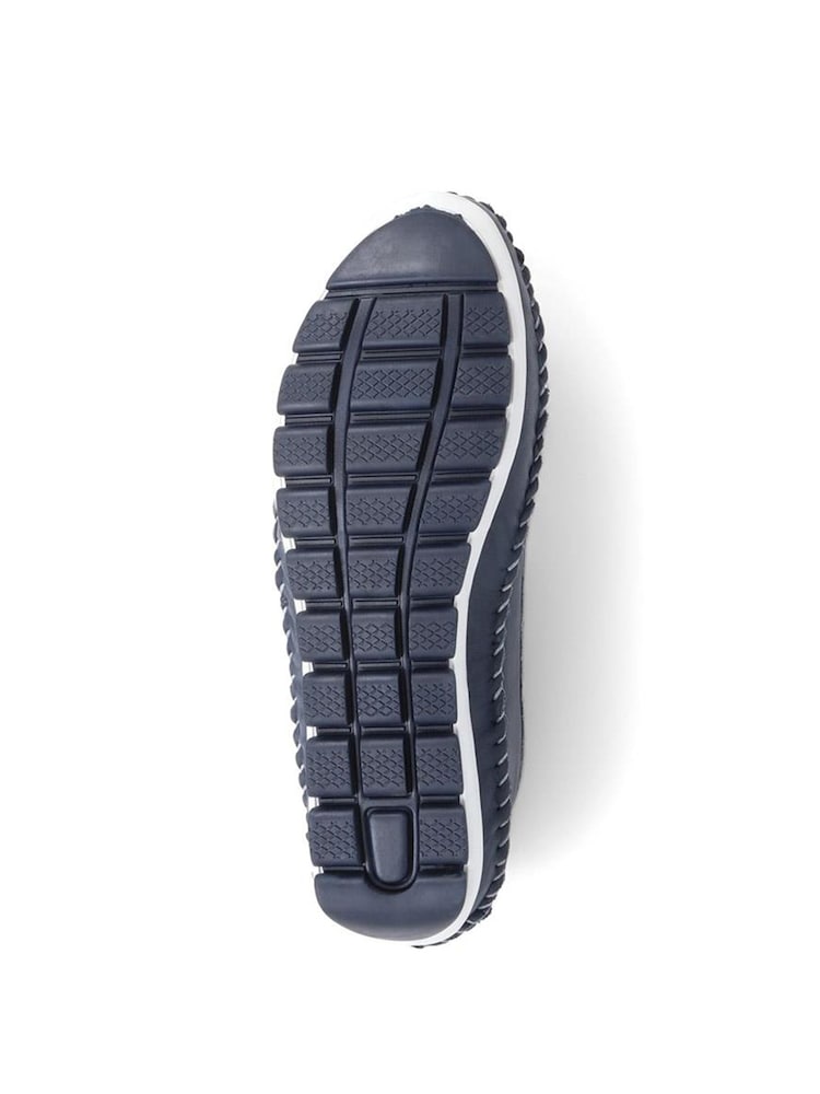 Pavers Blue Pavers Blue Floral Leather Ballet Pumps - Image 5 of 5