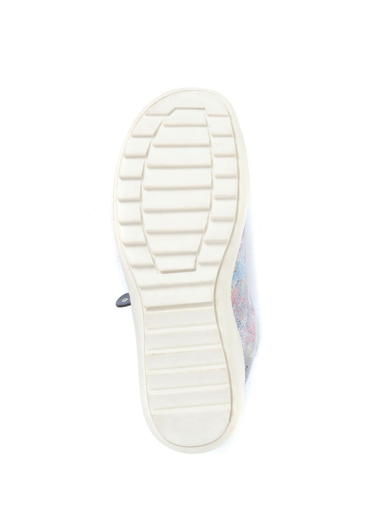 Pavers Blue Pavers Blue Floral Lace-Up Trainers - Image 5 of 5