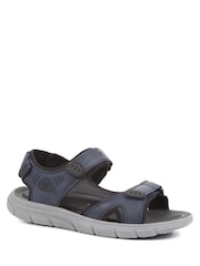 Pavers Blue Pavers Wide Fit Adjustable Brown Sandals - Image 1 of 5