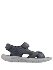 Pavers Blue Pavers Wide Fit Adjustable Brown Sandals - Image 2 of 5