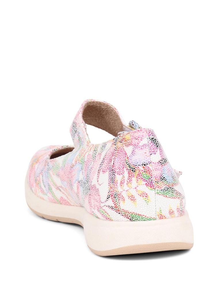 Pavers White / Pink Pavers Touch Fasten Mary Janes White Shoes - Image 3 of 5