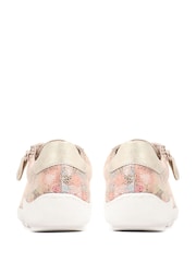 Pavers Gold Pavers Blue Floral Lace-Up Trainers - Image 3 of 5